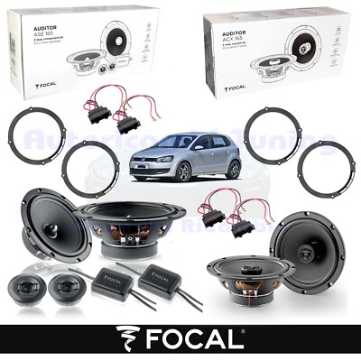 Lautsprecher Vorderseite + Post Focal Auditor ASE165+ACX165 für VW Polo 6R