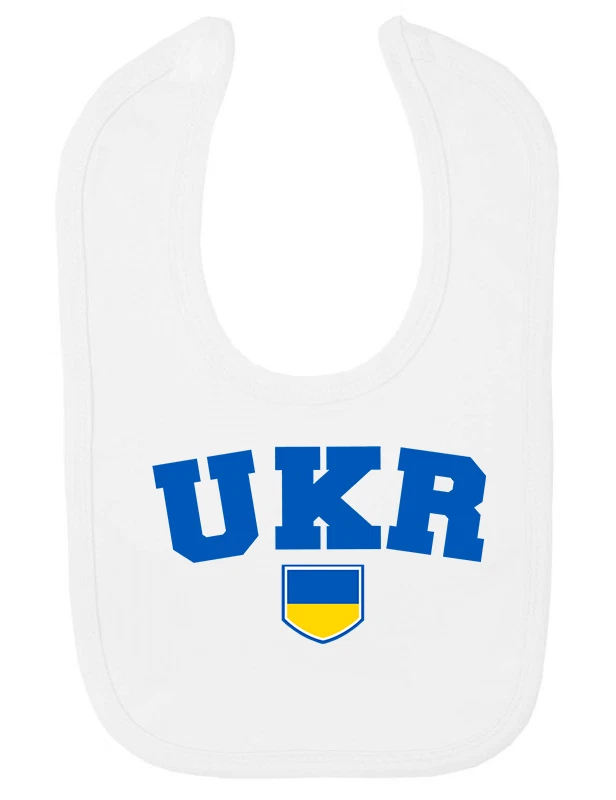 BUZZ SHIRTS Ukraine UKR Baby Lätzchen 2024, Ukranian Football Patriotic Feeding Euro Shipping