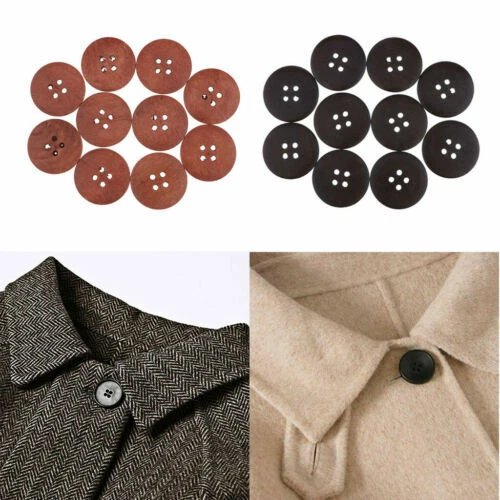 Bottoni rotondi in legno per l'hobby del cucito