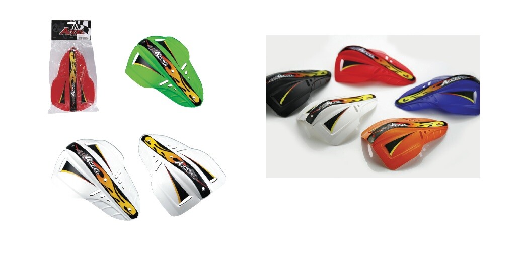 Garde-mains plastique enduro rouge haute résistance pour fixations de type HGS
