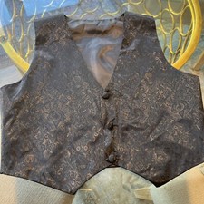 Boys Dress Tuxedo Black Three Button Vest Size Medium