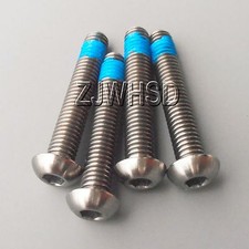 4pcs M6 x 35 Ti Titanium Screw Bolt Allen hex Socket Button head + ThreadLocker
