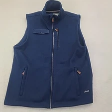 Normal Brand Vest Mens Large Blue Fleece Full Zip Pockets Comfort Outdoors Camp