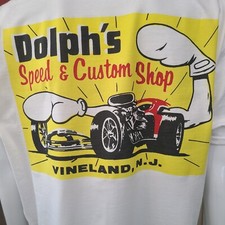 Vintage GASSER/DRAG/NASCAR/SPRINT/MIDGET RACE T-shirt DOLFS SPEED  CUSTOM SHOP