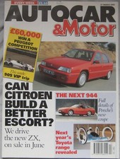 AUTOCAR 27 March 1991 featuring Mitsubishi Colt GTi, Mazda 323 GT, Saab, Citroen