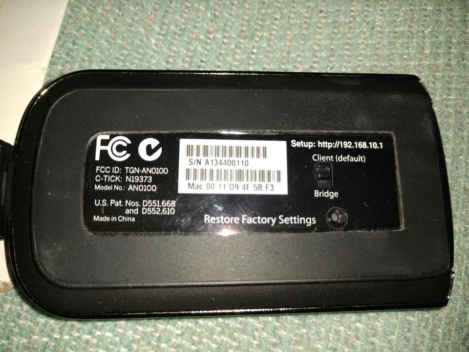 TiVo WiFi Wireless AN0100 Network Adapter WiFi 802.11n - Image 2 of 2