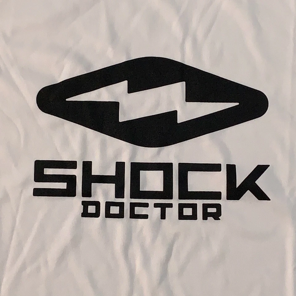 Camiseta de manga corta Shock Doctor para hombre talla pequeña blanca con logotipo de rendimiento nueva con etiquetas Foto 3 de 4