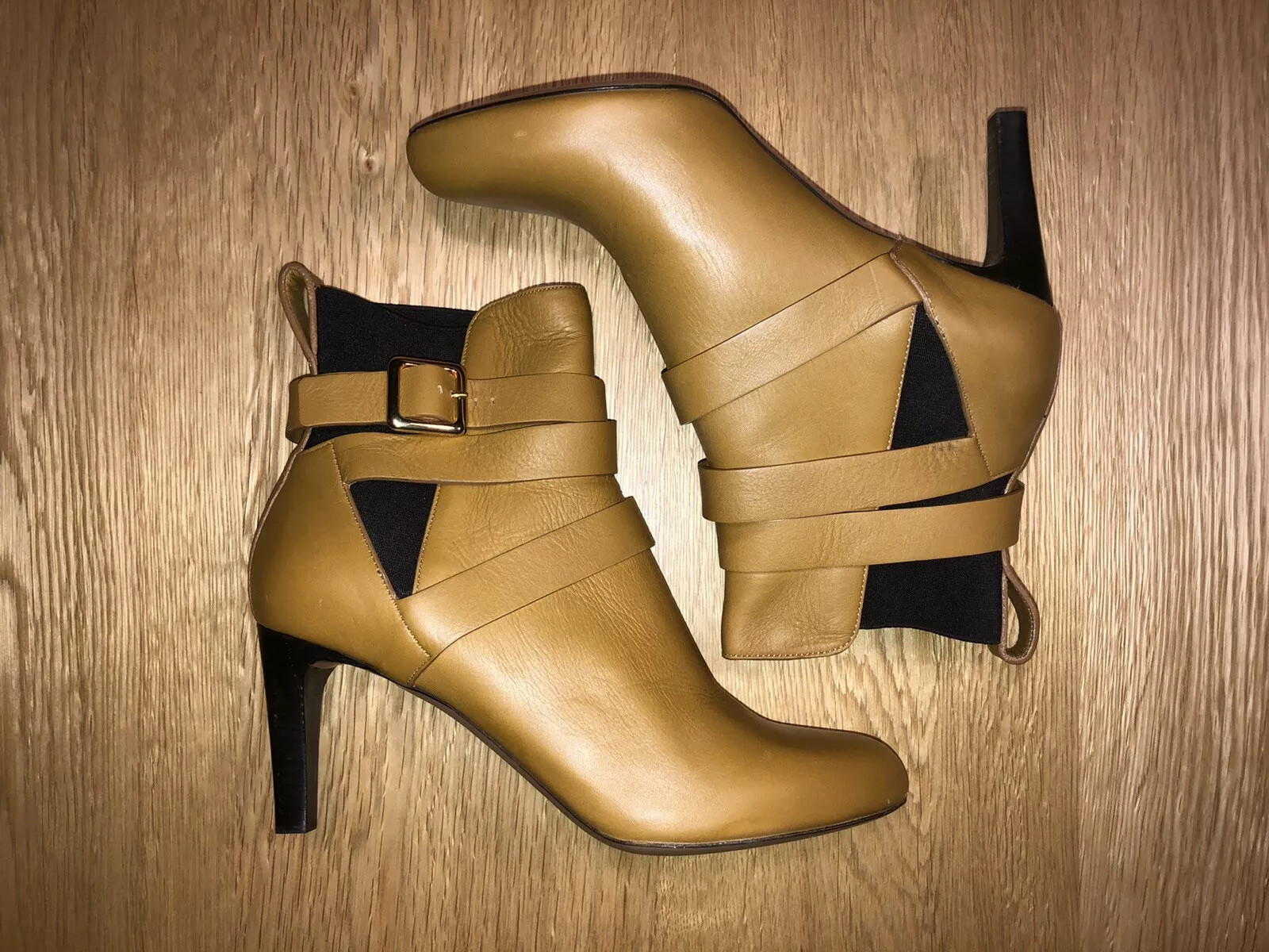 CHLOÉ Mustard Gold Leather Womens Stiletto Ankle Boots Shoes Size 5 BNWT RRP£890 image 2