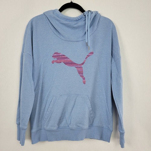 Cowl Neck Size Medium Hoodie Blue Pink 