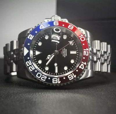 Classic Pepsi 20ATM 40mm GMT Diver Sapphier NH34 GMT Automatic Watches For Men
