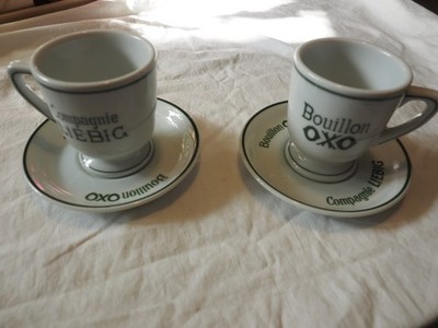 Liebig OXO Bouillon Tasse + Untertasse, 2er Set