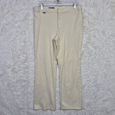 Lauren Ralph Lauren Womens Sz 8 Cream Cropped Trouser Neutral Old Money