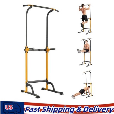 Power Tower Pull Up Bar Station 330 LBS Multi-Function Dip Station for Home Gym
