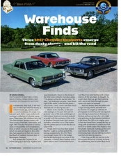1967 CHRYSLER NEWPORTS WAREHOUSE FINDS ~ GREAT 7-PAGE ARTICLE / AD
