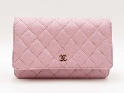 Chanel Wallet On Chain In Pink Diamond-quilted Caviar Leather Fw0825wzxzdu