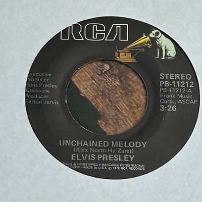Elvis Presley   Unchained Melody / Softly As I Leave You 7'' Single 1978 RCA 45