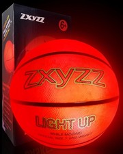 Rechargeable Glow in the Dark Basketball, LED Light up Basketball with Accessori