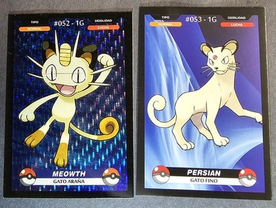 MEOWTH X PERSIAN EVOLUTION LOT - POKEMON KANTO CREALASER RARE TCG CARDS