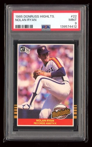 1985 Donruss Highlights #22 Nolan Ryan *PSA 9* MINT Houston Astros