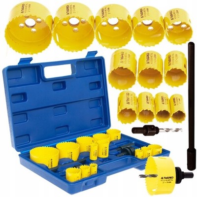 Lochsäge Set Dosenbohrer 17 tlg Bohrkrone Lochkreissäge Lochbohrer HSS Bi-Metall