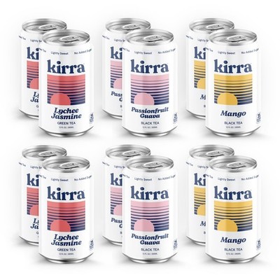 Organic Iced Tea 12 Pack Mix - Lightly Sweetened - No Added Sugar