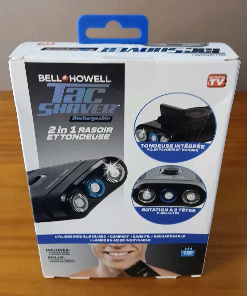 Nueva afeitadora y recortadora Bell Howell TAC recargable 2 en 1  Foto 2 de 3