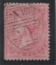 ROYAUME-UNI !  Timbre ancien de 1855 n°18 grande Jarretière