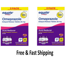 Equate Omeprazole 20mg Delayed Release Acid Reducer Tablets 84 Tablets