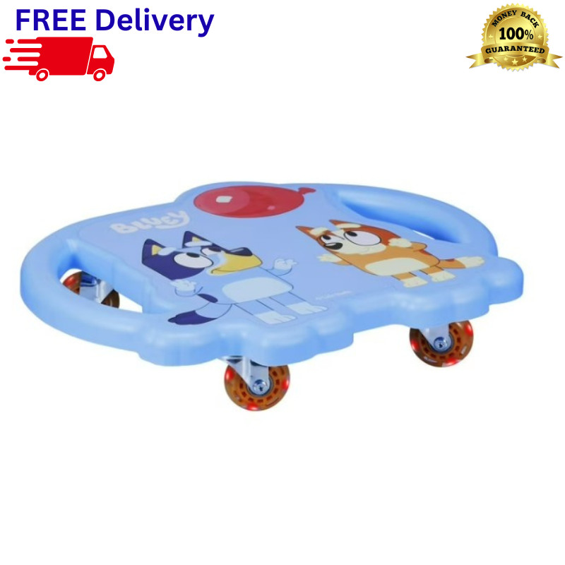 Scoot Board with Light-Up Wheels Kids Ride-On Toy Bluey New