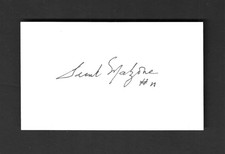 Frank Malzone d. 2015 Signed Autographed 3X5 Index Card 1955 Boston Red Sox