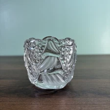 Mikasa Germany Crystal Christmas Tree Tea Light Votive Candle Holder Vase 2.75"