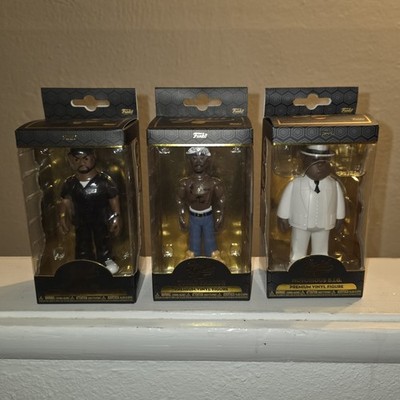 Funko Vinyl GOLD Ice Cube, Tupac Shakur, Biggie, 5'' Vinyl Figure Set of 3 NEW!