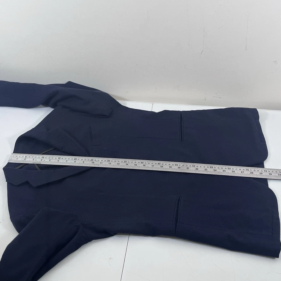 Шерстяная и кашемировая куртка-бабочка Raffaele Caruso неструктурированная на заказ темно-синяя 38 Великобритания - Изображение 4 из 4