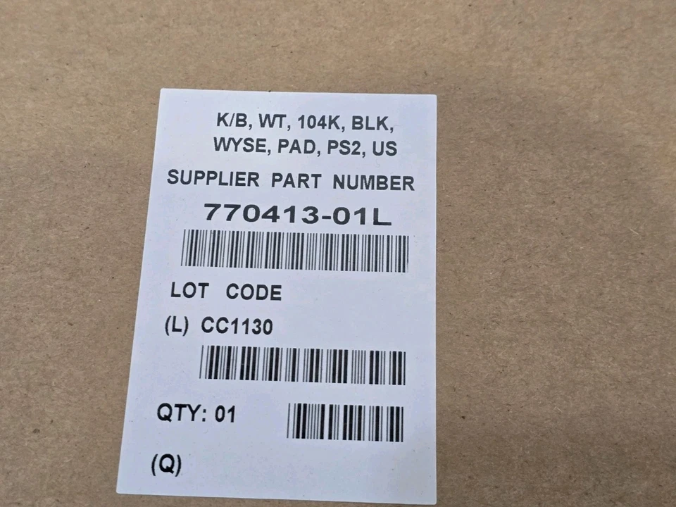 WYSE DELL Keyboard 770413-01L PS2 Plug Black | NEW  - Image 3 of 3