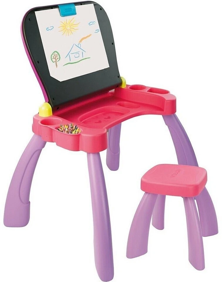 Vtech 80-154654 Magischer Schreibtisch 3 in 1 Kinderschreibtisch – rosa - Bild 3 von 4