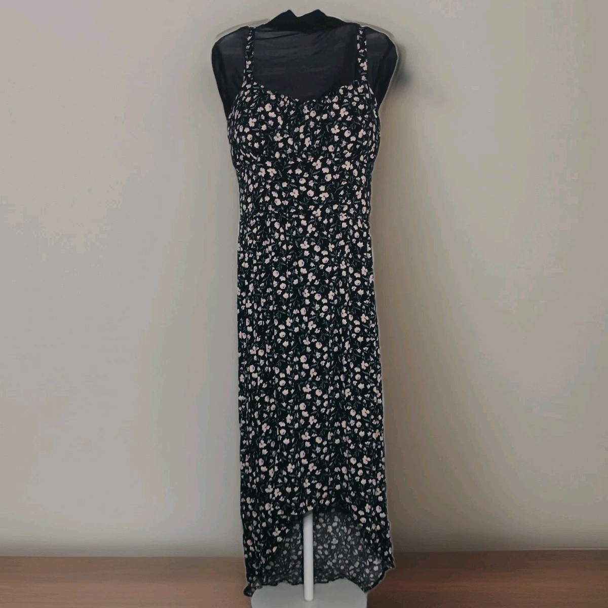 scarf maxi dress Juliet Slinky Maxi Dress With Scarf / Black | MESHKI