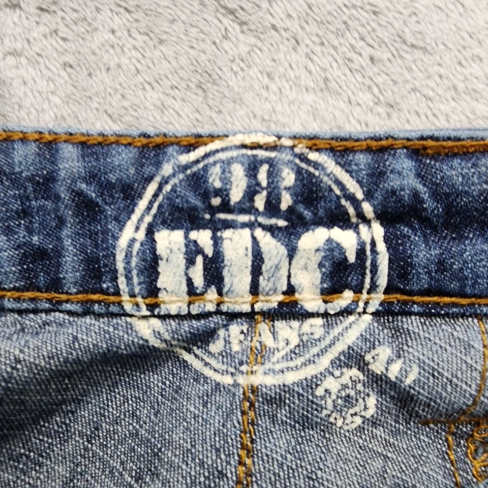 Vintage Y2K 90s EDC by Esprit Skirt Womens 7 Juniors Blue Pleated Mini Cargo  - Image 3 of 4