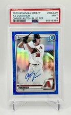 AJ Vukovich 2020 Bowman Draft Chrome 1st Auto RC Blue Refractor /150 - PSA 9