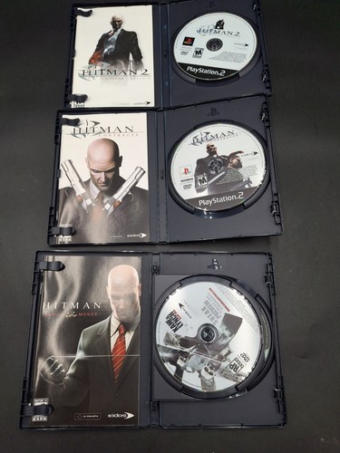 Hitman Trilogy per Sony PlayStation 2, 2007 CIB etichetta nera PS2 4 dischi - Foto 7 di 10