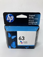 HP 63 Tri-Color Ink Cartridge Sealed Exp. 4/2021