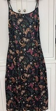 Romwe Cottagecore Rabbit, Moon & Butterfly Print Spaghetti Strap Camisole Dress