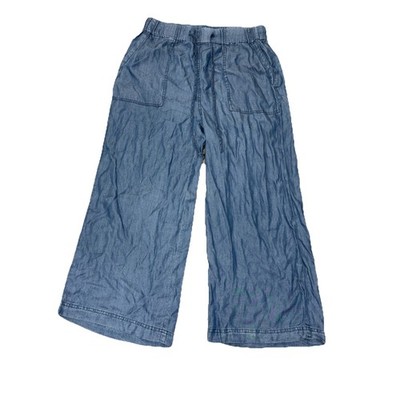 NWT Women's Thread & Supply Blue Wash Wide Leg Crop Pant Medium