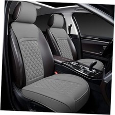 Front Car Seat Covers for Dodge,Leather Waterproof Seat front seat cover Gray