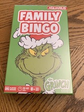 NEW AQUARIUS DR SEUSS HOW THE GRINCH STOLE CHRISTMAS FAMILY BINGO GAME AGES 8 