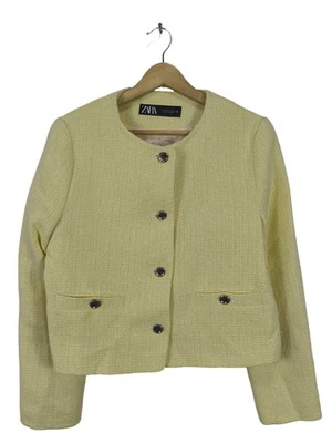 ZARA Blazer en tweed Dames Blazer T EU 36 jaune primevère style décontracté - Photo 1/4