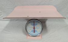 Vtg 1960s American Family Nursery Baby Scale 30 Ib Elephant Teddy Bear Pink XLNT
