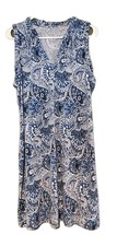 Womens Michael Kors Sleeveless Dress M Medium Floral  Blue