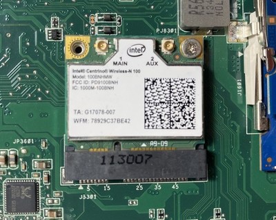 INTEL CENTRINO 100 WIRELESS Wifi Wlan N HALF-MINI-HEIGHT CARD  100BNHMW