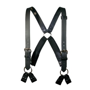 Boston Leather Firemen's Suspenders 8 Point Loop End Attachment 1 1/2" Wide