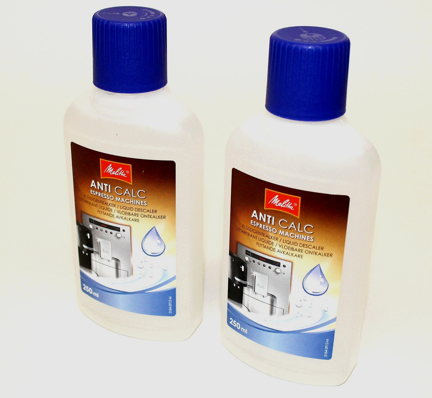 2 Melita Anti Calc Descaler Liquid for Coffee Machine 250ml Bottles MEL6638320x2